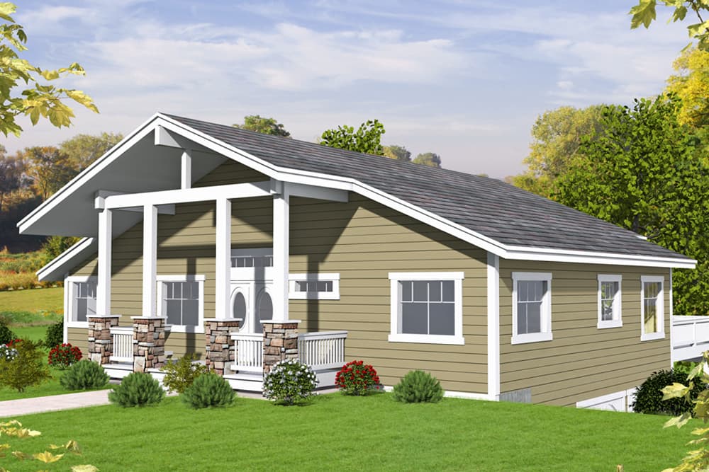 2-Bedroom, 2350 Sq Ft Cottage Home Plan - 132-1663 - Main Exterior