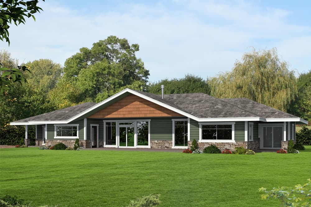 2-Bedroom, 2732 Sq Ft Cottage Home Plan - 132-1664 - Main Exterior