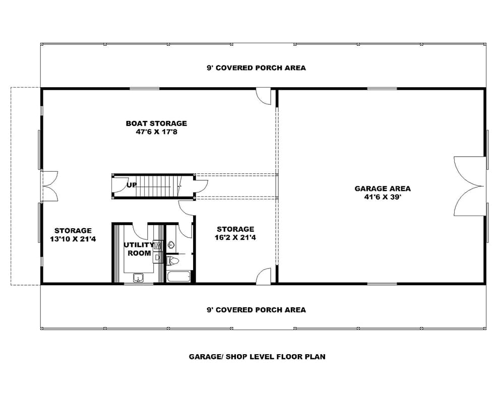 Floor Plan Garage of Garage Plan #132-1694