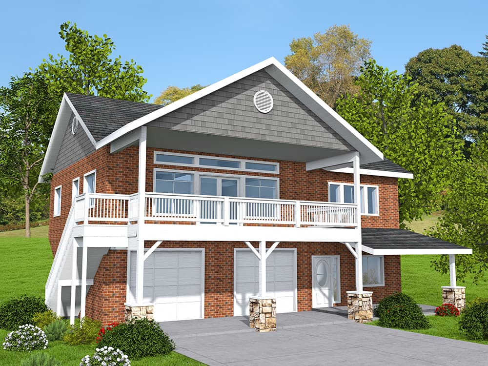 3-Bedroom, 1694 Sq Ft Country Home Plan - 132-1705 - Main Exterior