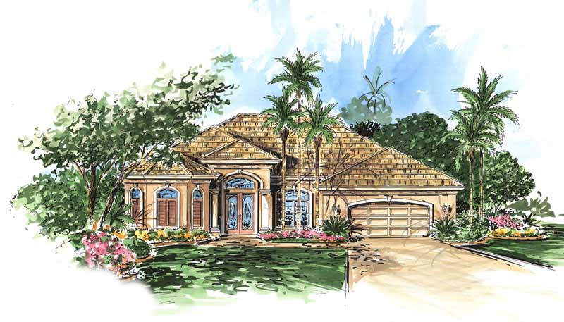 4-Bedroom, 2467 Sq Ft Ranch Home Plan - 133-1052 - Main Exterior