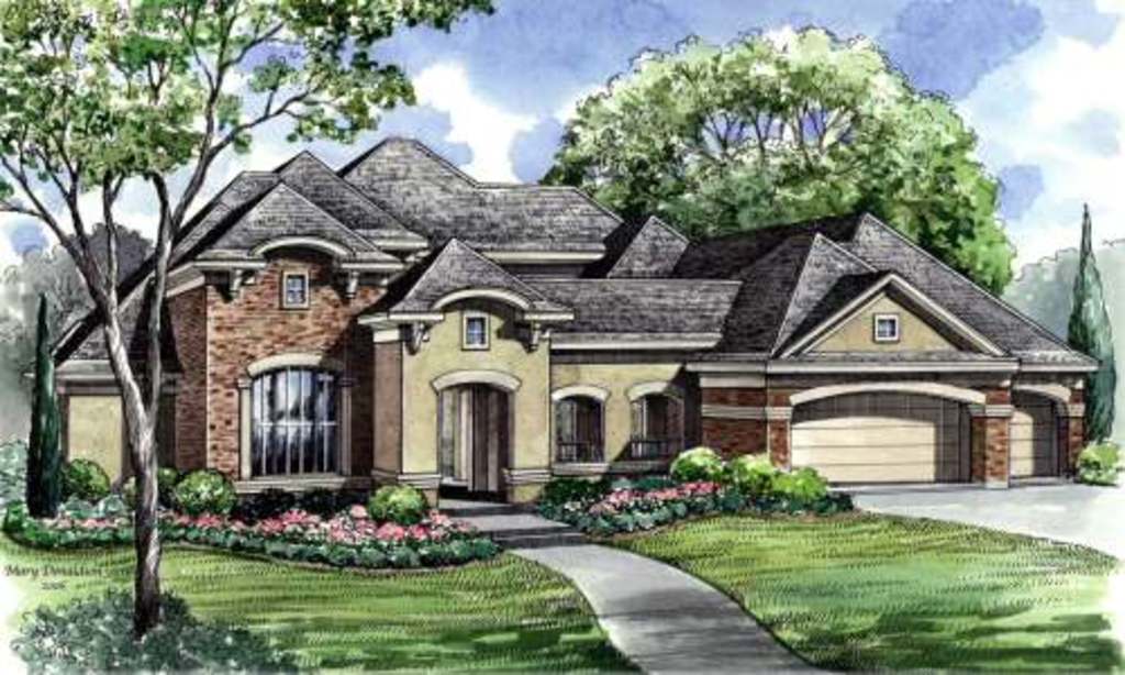 4-Bedroom, 4101 Sq Ft Luxury Home Plan - 134-1000 - Main Exterior