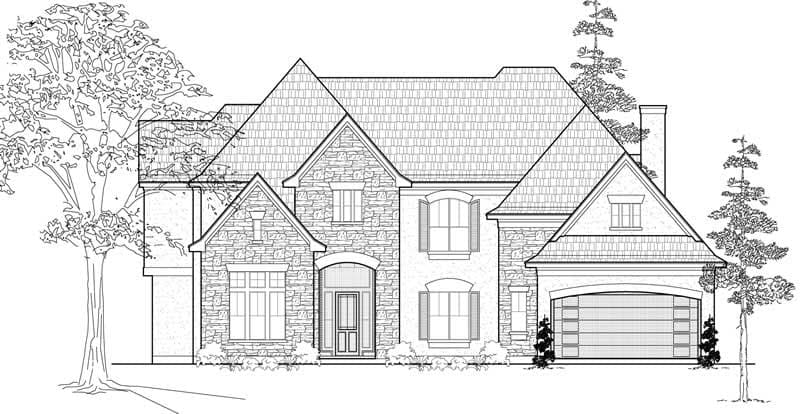 4-Bedroom, 4108 Sq Ft Luxury Home Plan - 134-1009 - Main Exterior