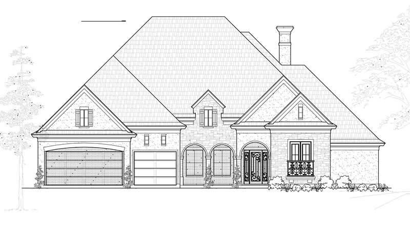 3-Bedroom, 3462 Sq Ft Luxury Home Plan - 134-1020 - Main Exterior