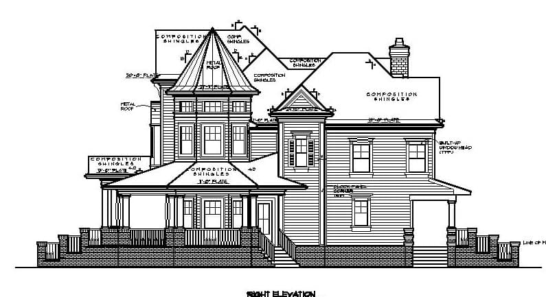 Floor Plan Basement of Victorian Plan #134-1071