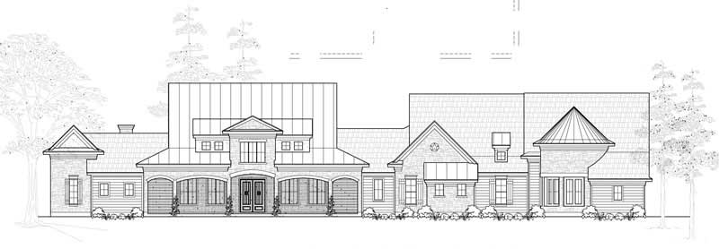 4-Bedroom, 5144 Sq Ft Farmhouse Home Plan - 134-1080 - Main Exterior