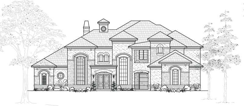 5-Bedroom, 5415 Sq Ft Mediterranean Home Plan - 134-1093 - Main Exterior