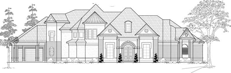 4-Bedroom, 4355 Sq Ft Luxury Home Plan - 134-1137 - Main Exterior