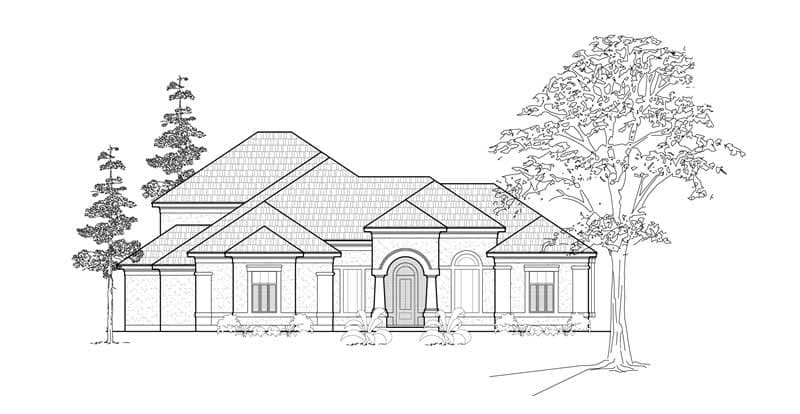 3-Bedroom, 3188 Sq Ft Traditional Home Plan - 134-1169 - Main Exterior