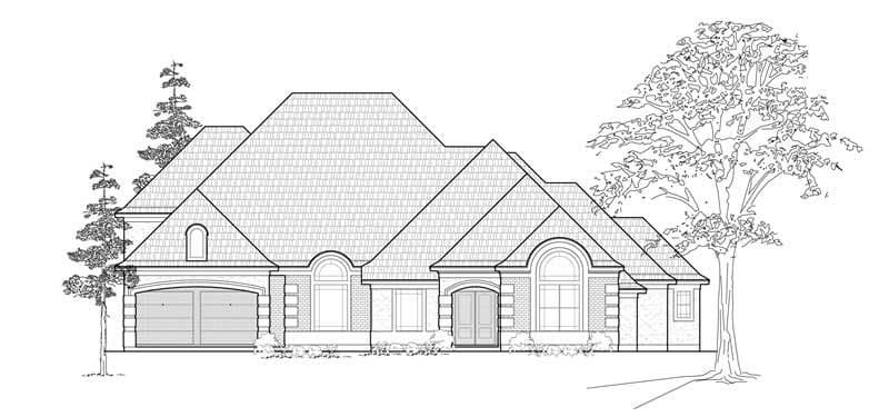 4-Bedroom, 3220 Sq Ft Home Plan - 134-1175 - Main Exterior