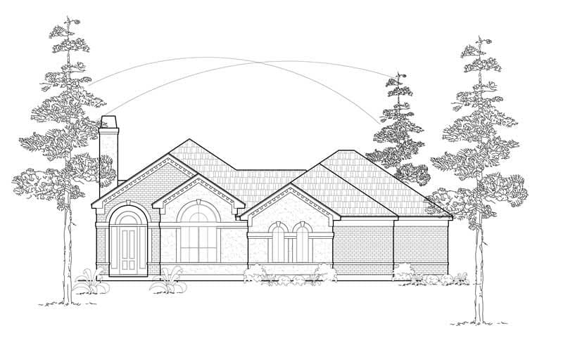 4-Bedroom, 3077 Sq Ft Ranch House Plan - 134-1212 - Front Exterior