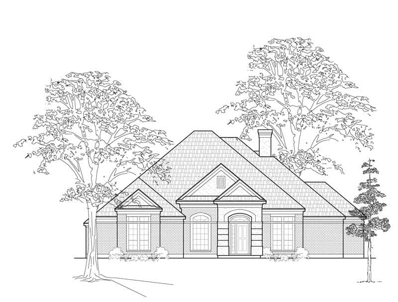 3-Bedroom, 2701 Sq Ft Contemporary House Plan - 134-1234 - Front Exterior