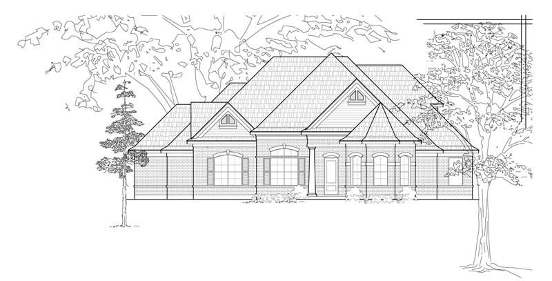 4-Bedroom, 3410 Sq Ft Luxury House Plan - 134-1242 - Front Exterior