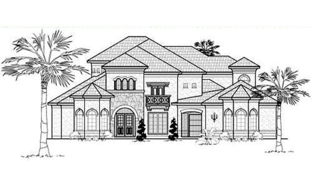 Home Plan Rear Elevation