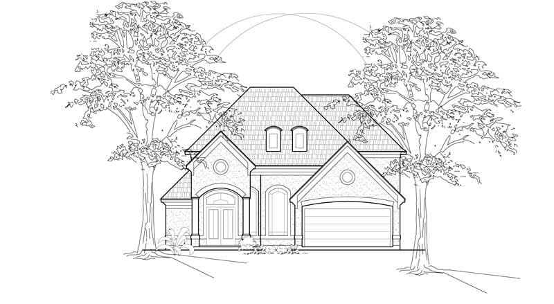 3-Bedroom, 3652 Sq Ft Luxury House Plan - 134-1337 - Front Exterior
