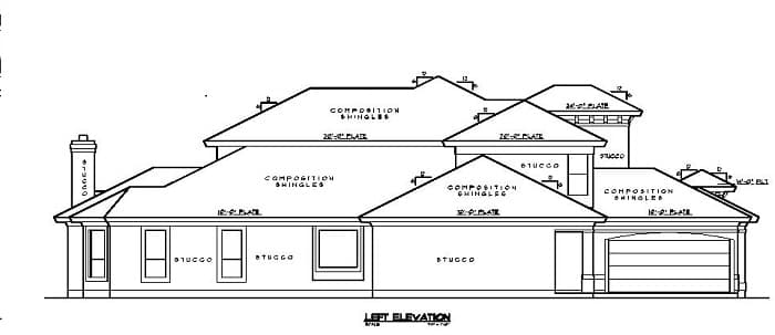 Home Plan Left Elevation