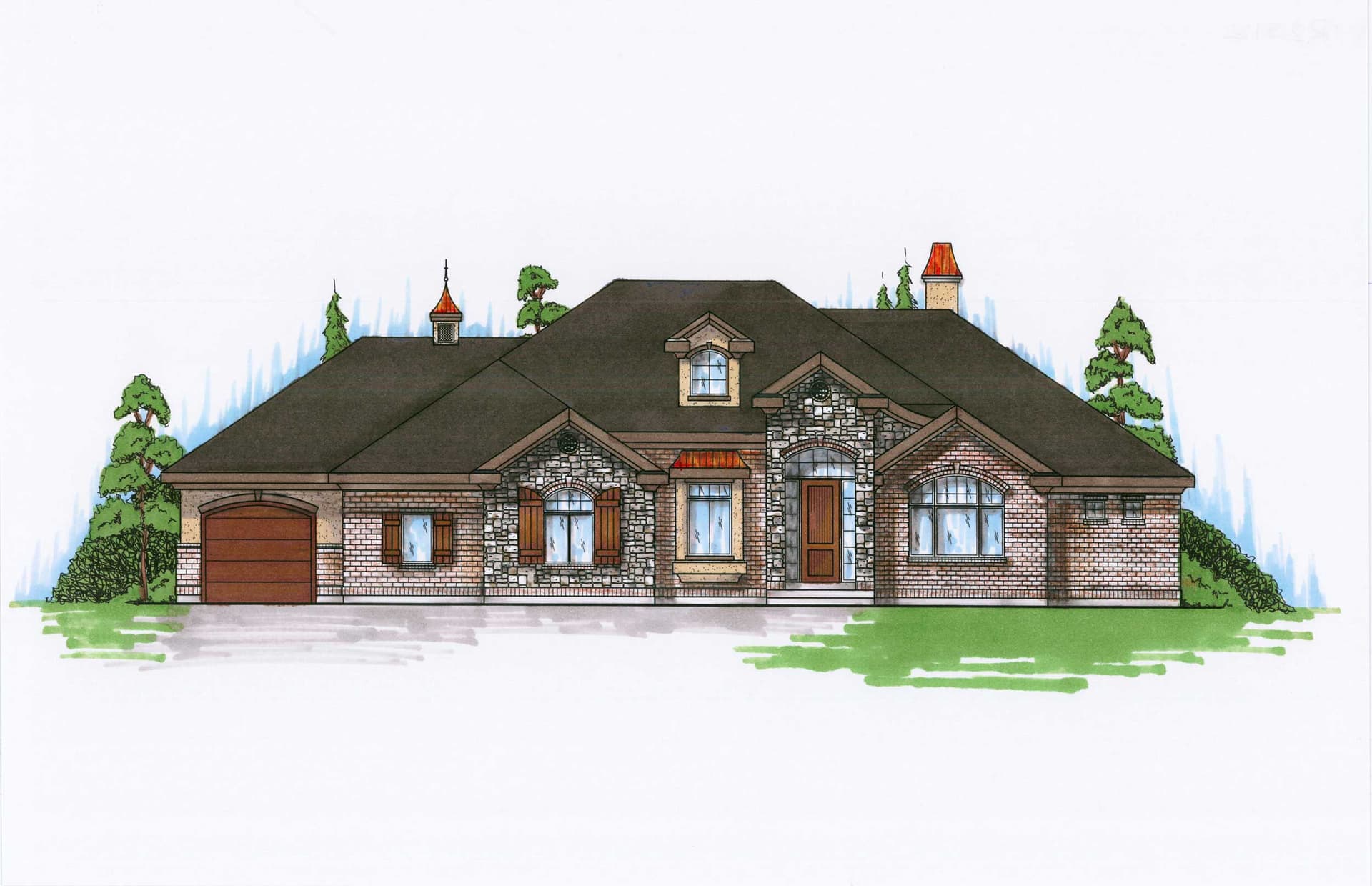 4-Bedroom, 2312 Sq Ft Ranch Home Plan - 135-1130 - Main Exterior