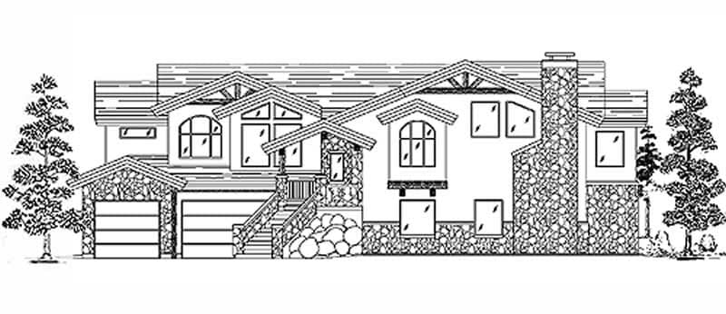 3-Bedroom, 4236 Sq Ft European Home Plan - 135-1185 - Main Exterior