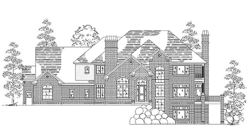 5-Bedroom, 4775 Sq Ft European Home Plan - 135-1197 - Main Exterior