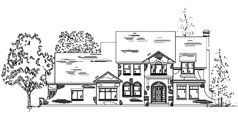 4-Bedroom, 2980 Sq Ft Country House Plan - 135-1241 - Front Exterior