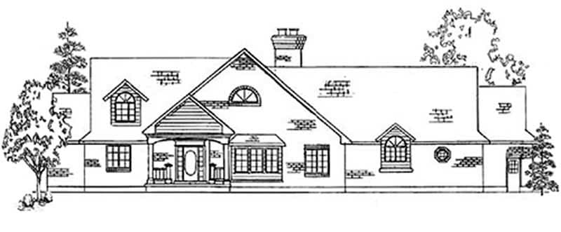 4-Bedroom, 3240 Sq Ft European House Plan - 135-1247 - Front Exterior