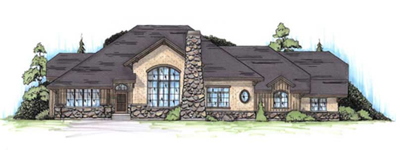 4-Bedroom, 2371 Sq Ft European Home Plan - 135-1286 - Main Exterior
