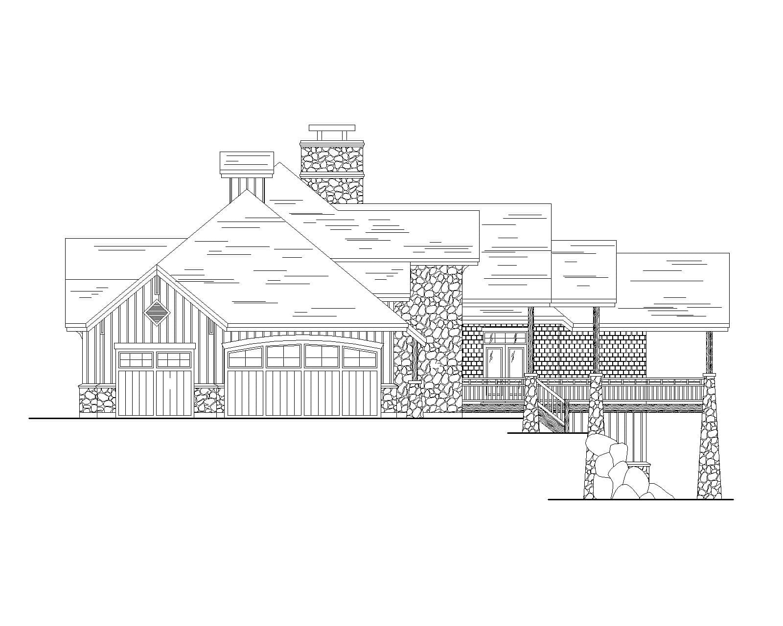 Home Plan Left Elevation