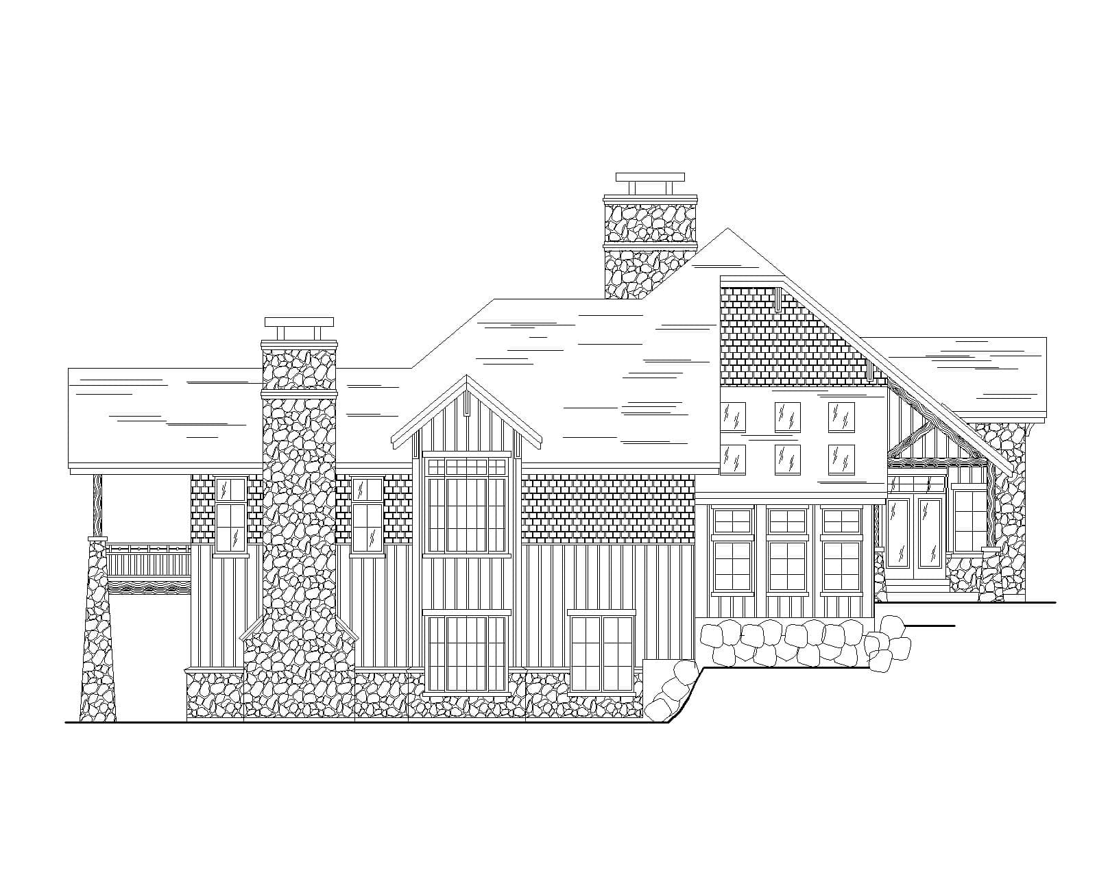 Home Plan Right Elevation