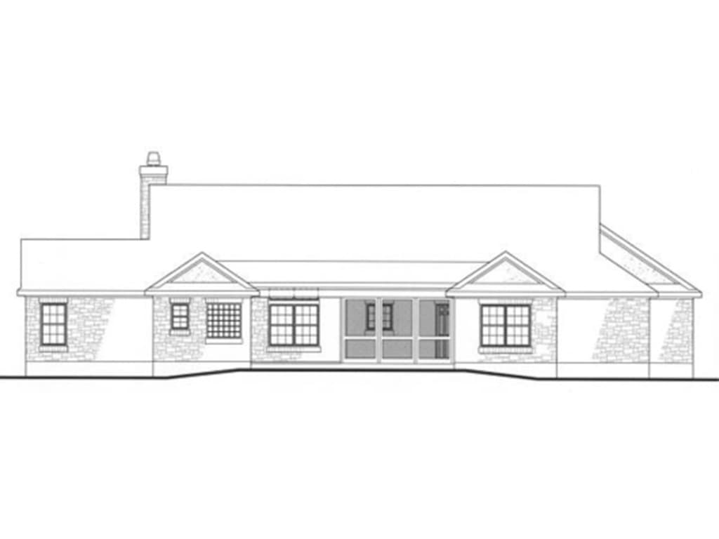 Home Plan Rear Elevation