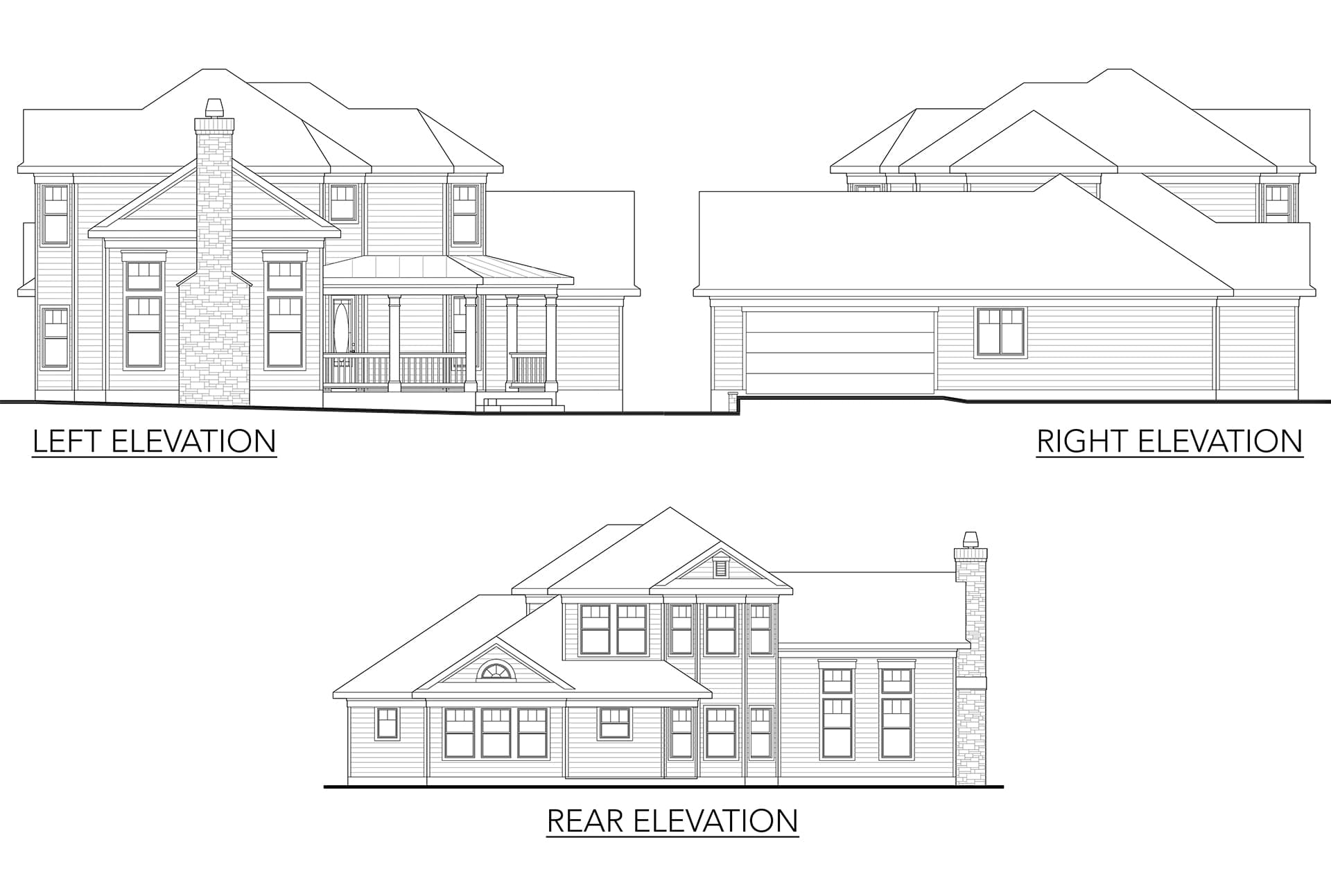 Home Plan Left Elevation
