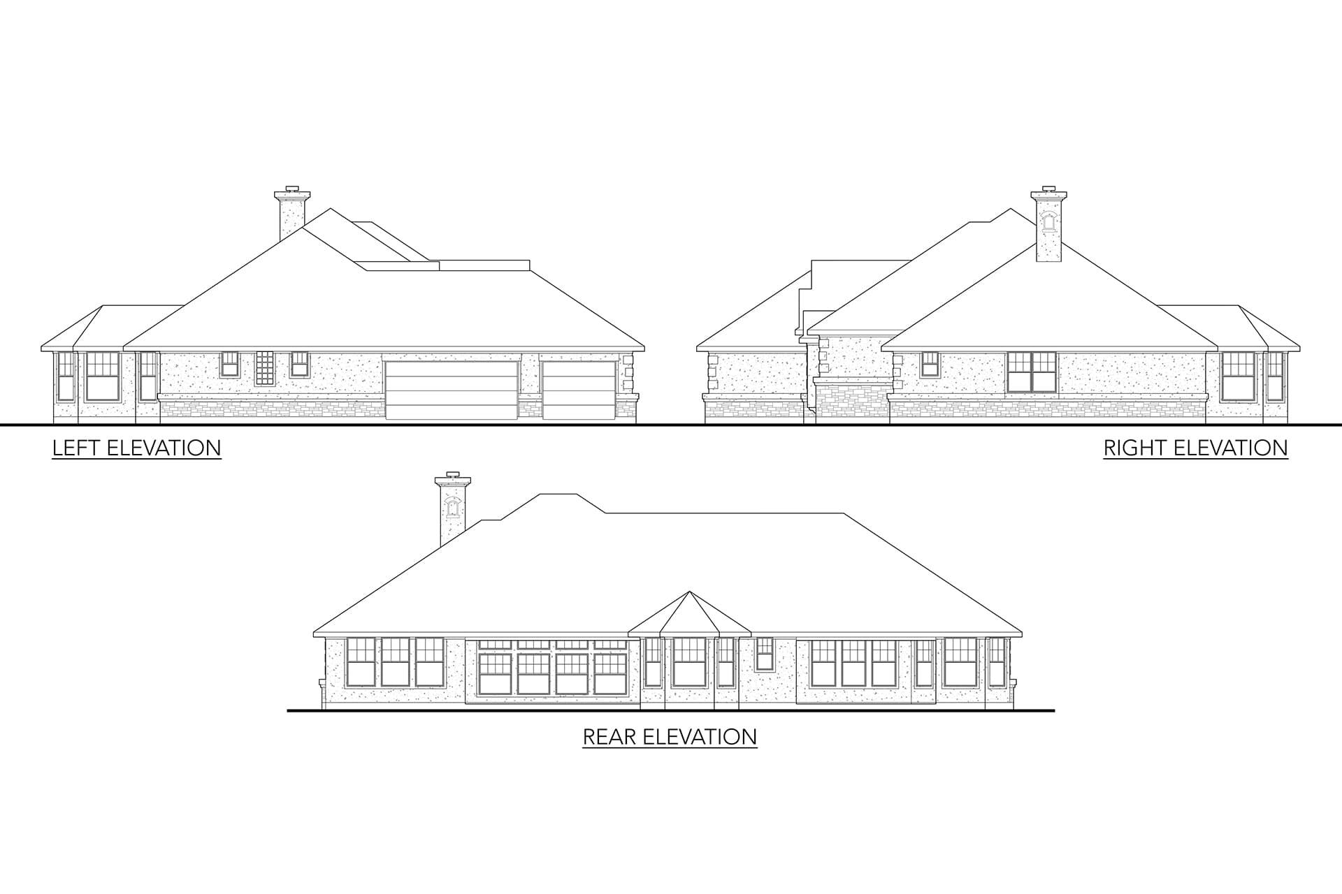 Home Plan Rear Elevation