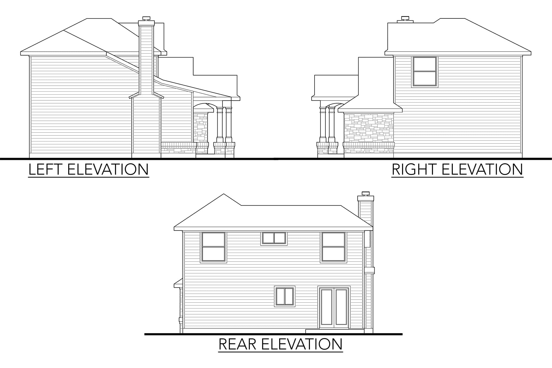 Home Plan Left Elevation