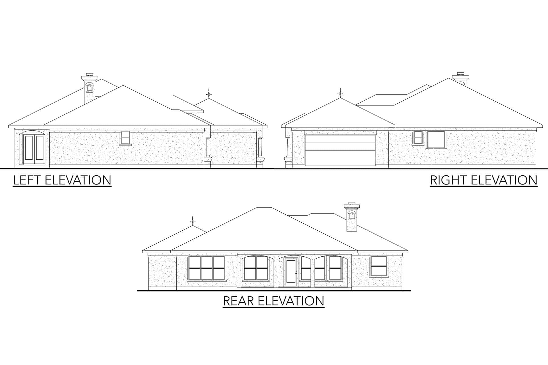 Home Plan Rear Elevation