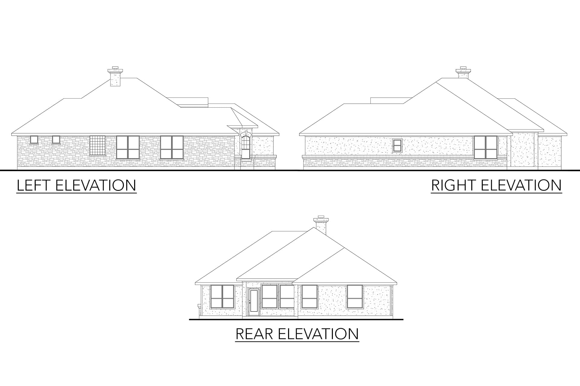 Home Plan Rear Elevation