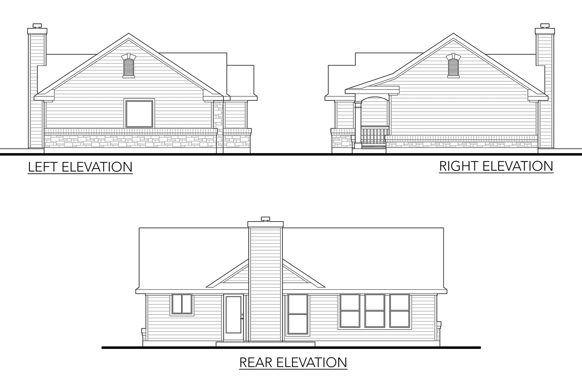 Home Plan Left Elevation
