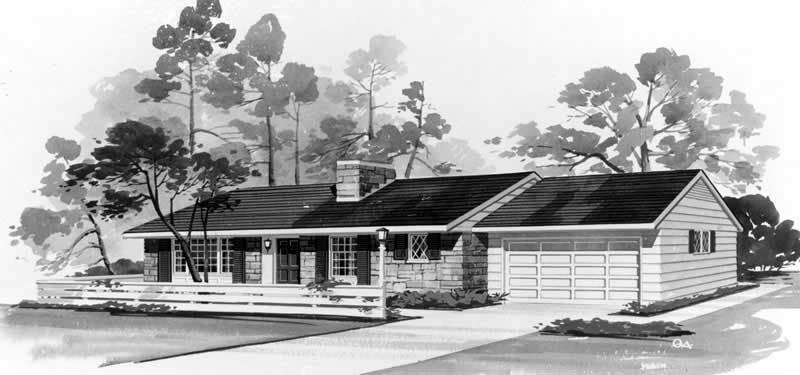 3-Bedroom, 1252 Sq Ft Small House Plans - 137-1004 - Front Exterior