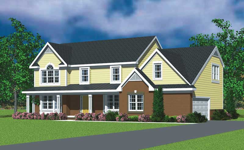4-Bedroom, 2391 Sq Ft Country Home Plan - 137-1113 - Main Exterior
