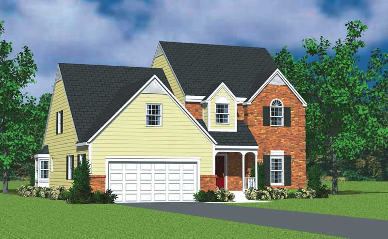 4-Bedroom, 2059 Sq Ft Country Home Plan - 137-1116 - Main Exterior