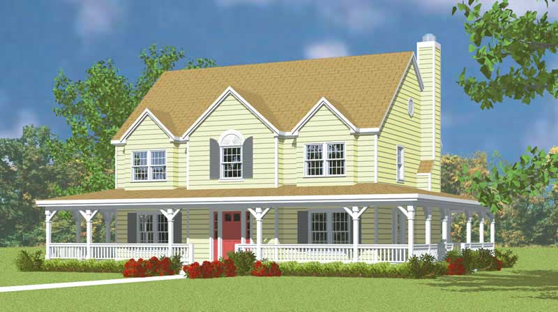 4-Bedroom, 2295 Sq Ft Country House Plan - 137-1118 - Front Exterior