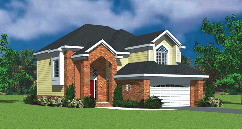 3-Bedroom, 2308 Sq Ft Traditional House Plan - 137-1134 - Front Exterior