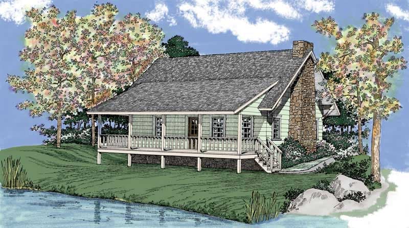 2-Bedroom, 1309 Sq Ft Country Home Plan - 137-1252 - Main Exterior