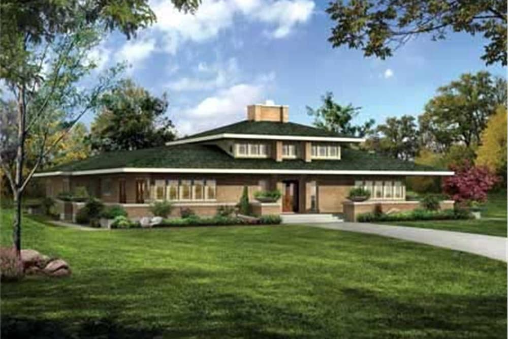 4-Bedroom, 3278 Sq Ft Contemporary Home Plan - 137-1347 - Main Exterior