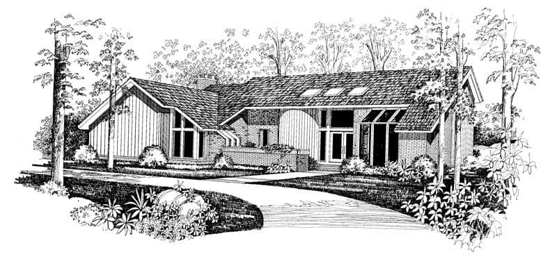 4-Bedroom, 3172 Sq Ft Contemporary House Plan - 137-1365 - Front Exterior