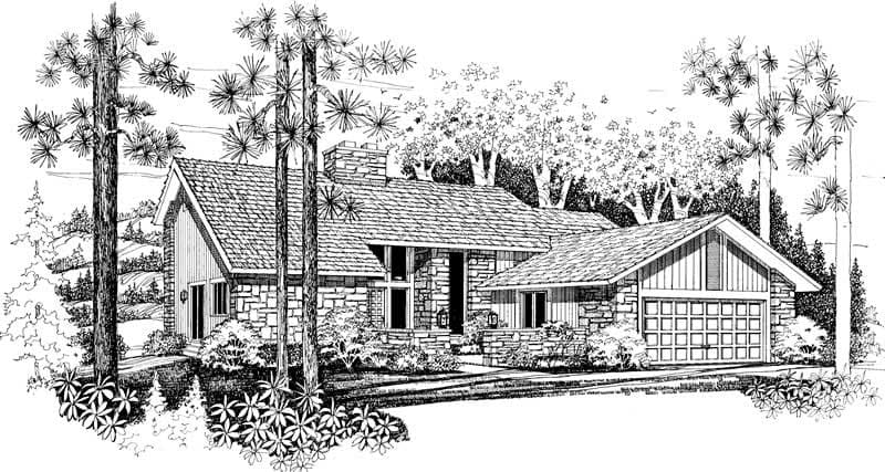 4-Bedroom, 3255 Sq Ft Contemporary Home Plan - 137-1381 - Main Exterior
