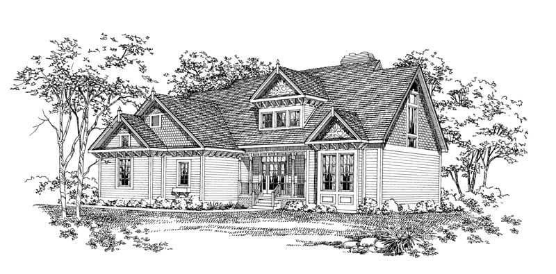 3-Bedroom, 2268 Sq Ft Victorian Home Plan - 137-1408 - Main Exterior