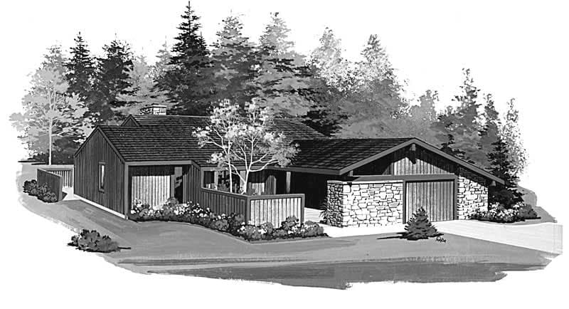 2-Bedroom, 1550 Sq Ft Contemporary House Plan - 137-1410 - Front Exterior