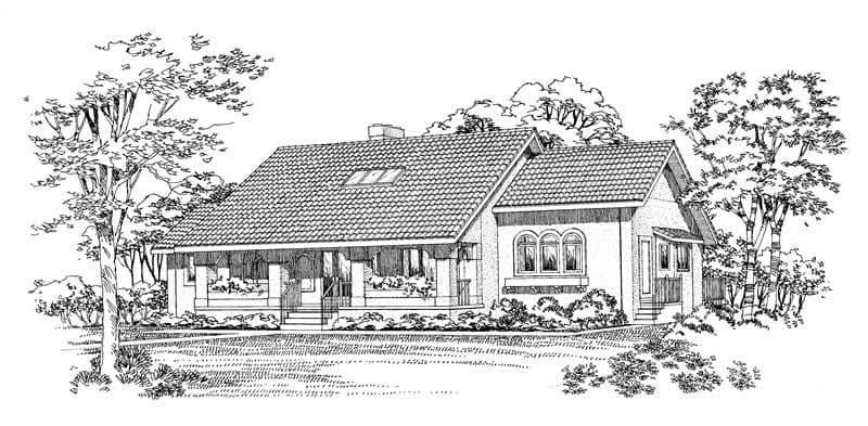 4-Bedroom, 2795 Sq Ft Ranch House Plan - 137-1469 - Front Exterior