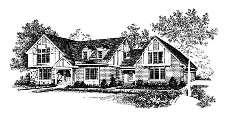 3-Bedroom, 2852 Sq Ft European Home Plan - 137-1473 - Main Exterior