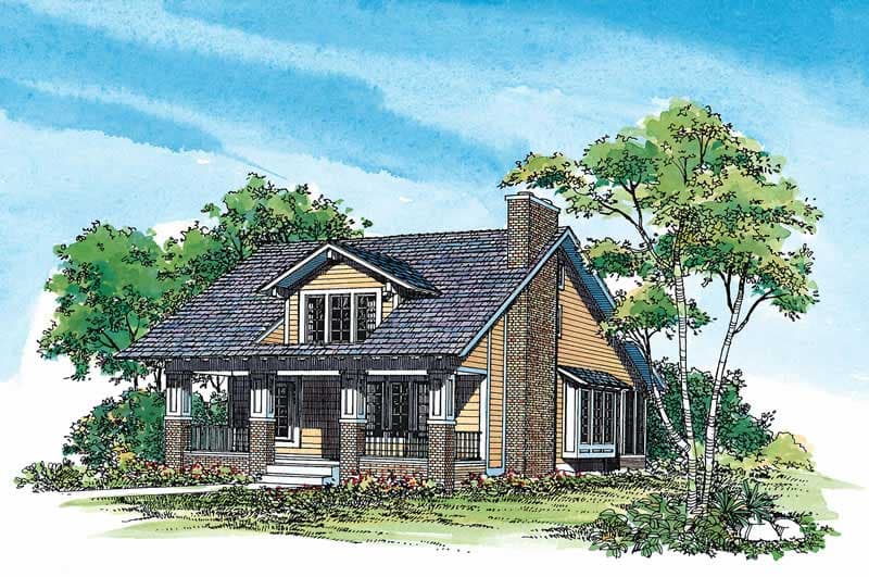 3-Bedroom, 1997 Sq Ft Craftsman House Plan - 137-1478 - Front Exterior