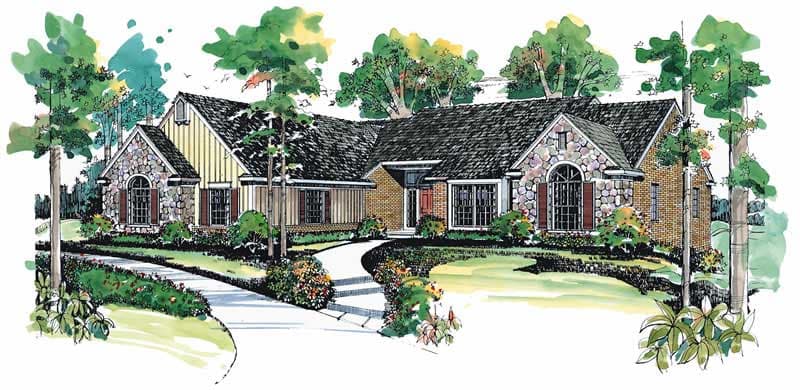 3-Bedroom, 2673 Sq Ft European Home Plan - 137-1504 - Main Exterior